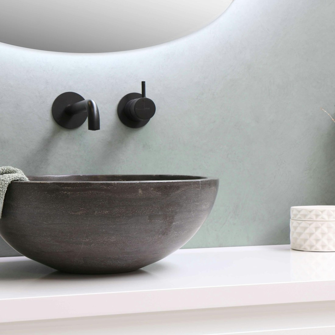 Counter-Top Basin, Stone White